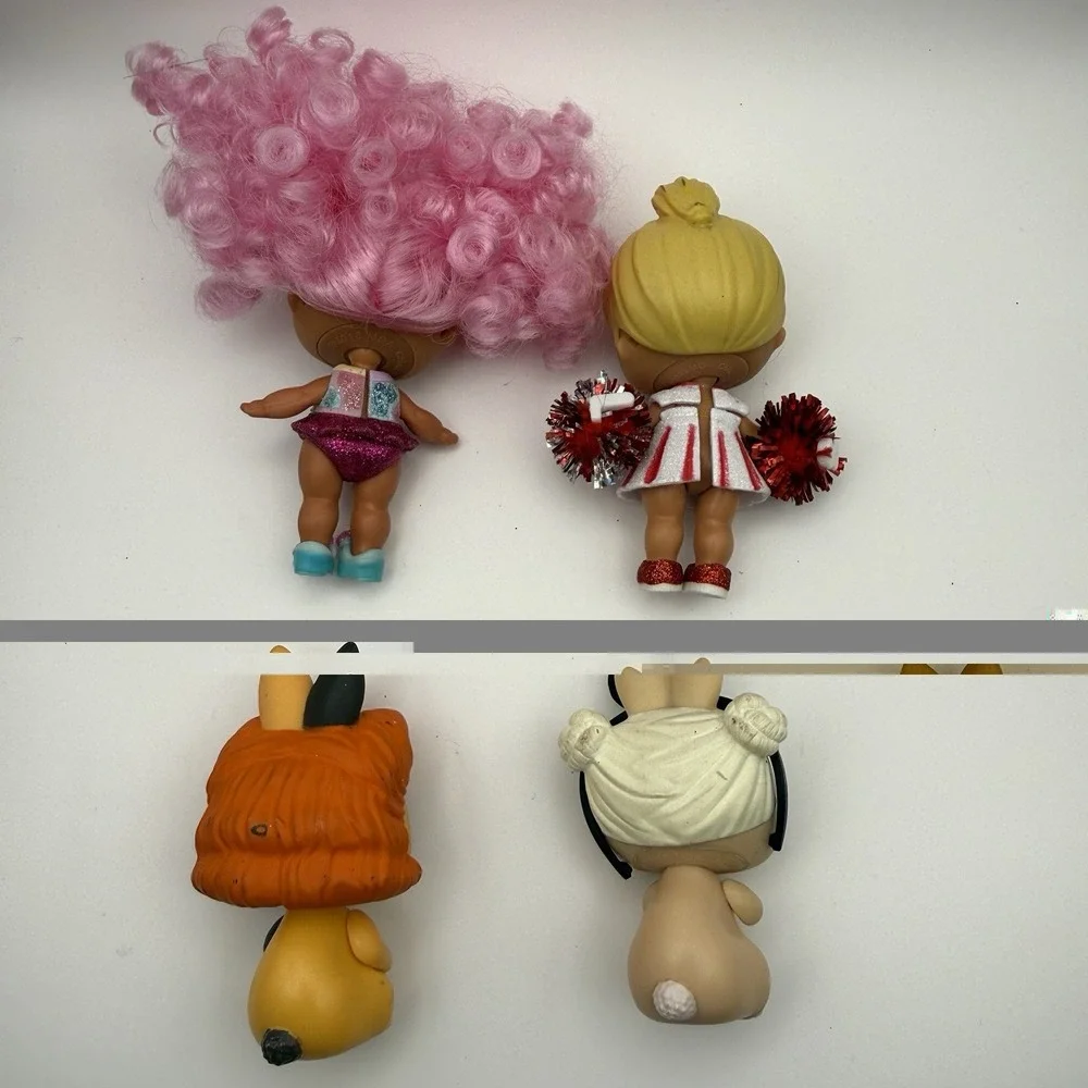 LOL Surprise dolls & Animals Lot of 4 with accessories. -‎ Cheer Pink Hair Bow